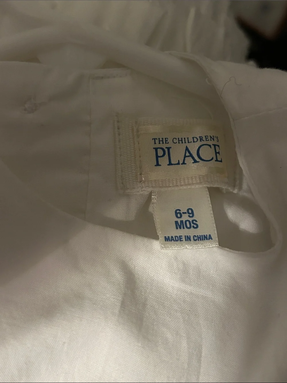 Children’s place white dress with match undies.6-9months